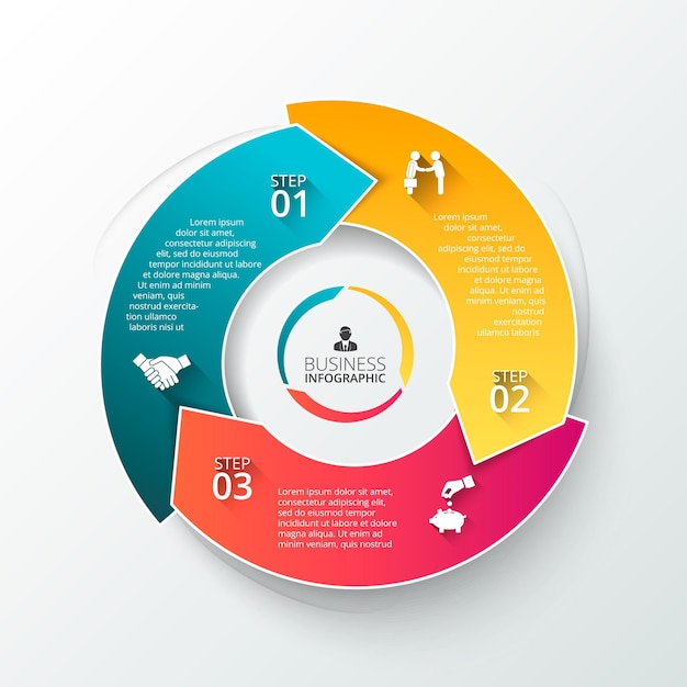 Vektorkreiselement für infografik