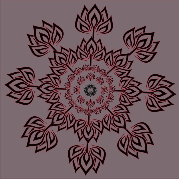 Vektorkreismuster in form eines dekorativen mandala-designs