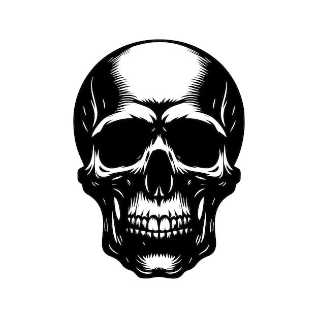 Vektorkunstillustration der Schädelsilhouette