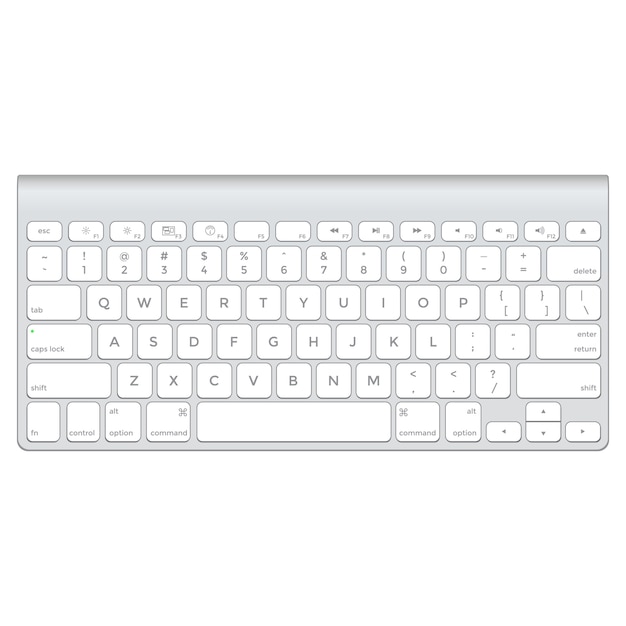 Vektorkurze Aluminiumcomputertastatur