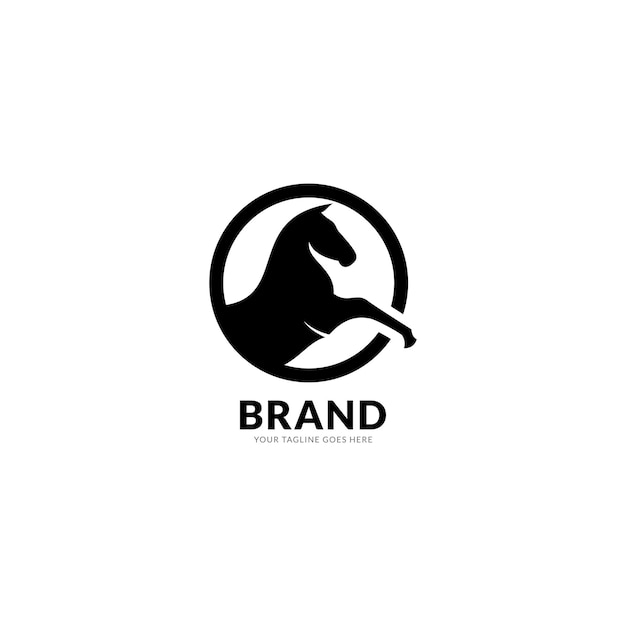 Vektorlineare symbole und logo-designelemente - pferdevektor