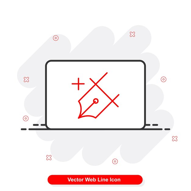 Vektorlinien-Web-Icon-Set