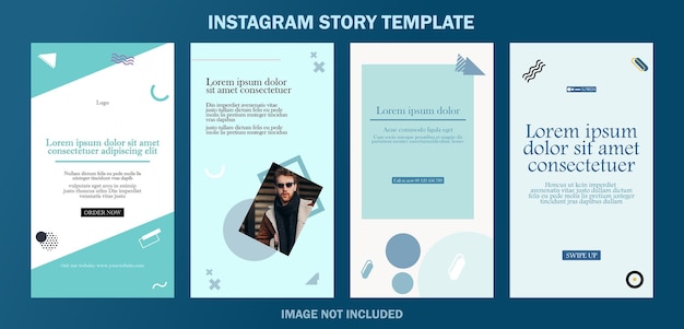 Vektorminimale Instagram- oder Social-Media-Geschichten-Sammlung