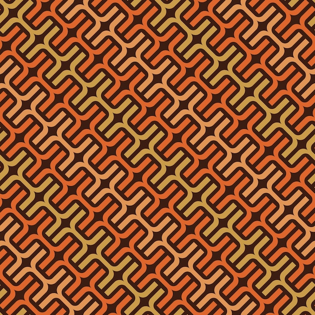 Vektormuster aus ineinander verschlungenen farbigen Linien. Kettenmuster