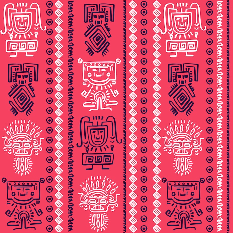 Vektor vektormusterdesign mit stammes- elementen