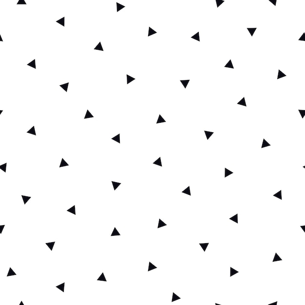 Vektor vektornahtloses einfaches muster mit dreieckigen geometrischen formen wiederholbarer weißer minimaler hintergrund