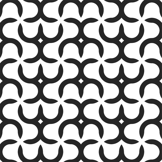 Vektornahtloses geometrisches Muster moderne schwarz-weiße stilvolle Textur mit kreativen Formen