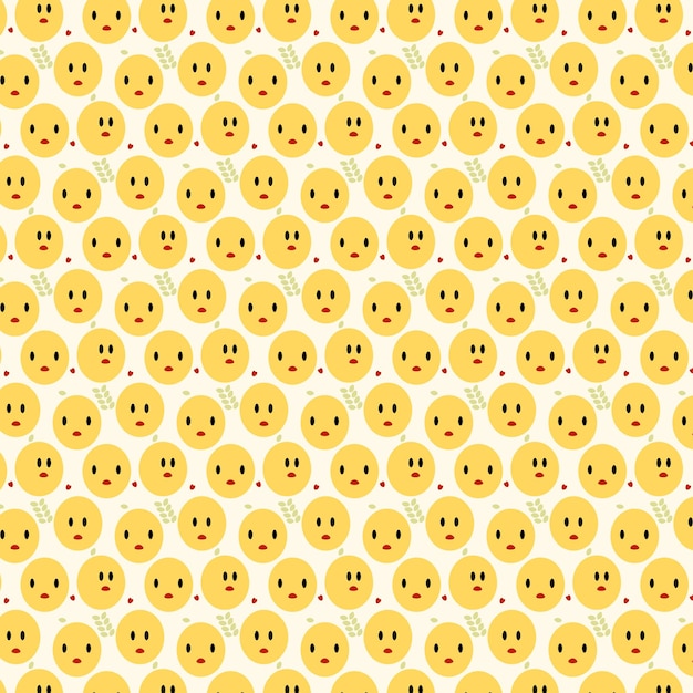 Vektor vektornahtloses muster mit fröhlichen smileys, bunten lächelnden emoticons. handgezeichneter, trendiger vektor