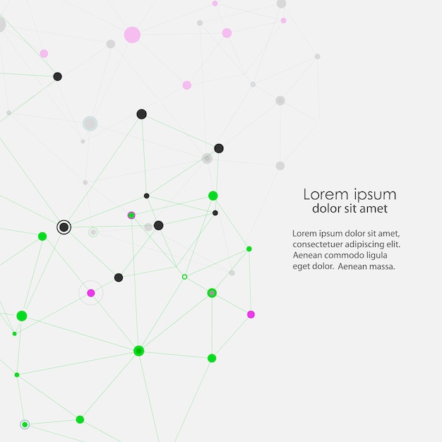 Vektornetz und verbindungshintergrund für ihre darstellung