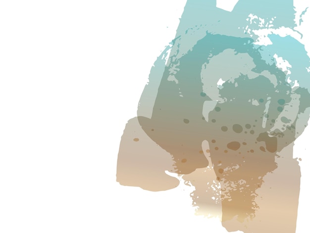 Vektorpinselstrich. Abstrakter Flüssigkeitsspritzer. Blauer und indigoblauer isolierter Spritzer auf weißem Hintergrund. Verkauf Banner Pinselstrich. Farbverlaufspinsel. Aquarell strukturierter Hintergrund.