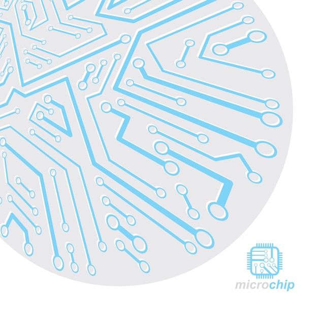 Vektorplatine mit elektronischen Komponenten des Technologiegeräts. Kybernetische Abstraktion von Computer-Motherboards. Elektronischer Mikroprozessor
