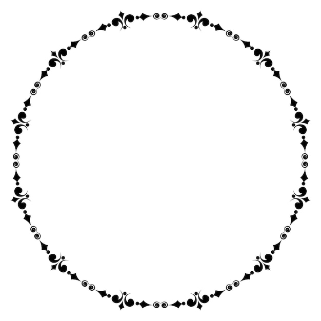 Vektorrahmen schwarz auf weißem Hintergrund