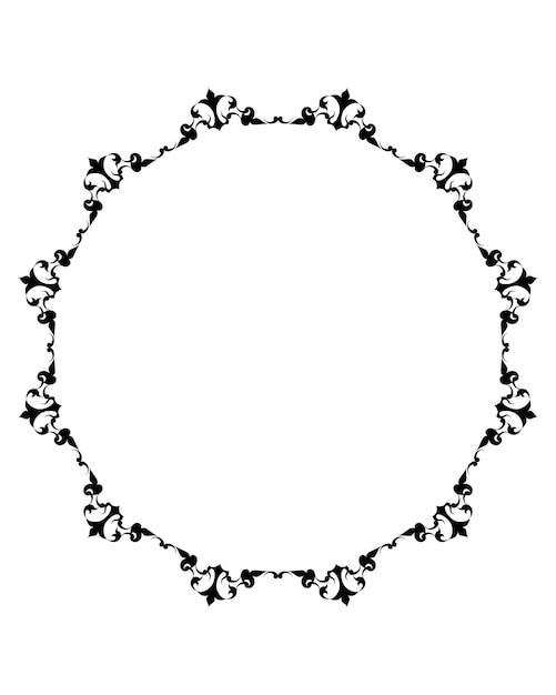 Vektor vektorrahmen schwarz auf weißem hintergrund