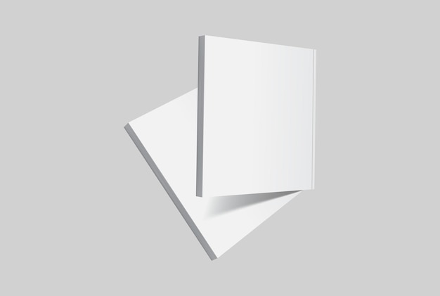 Vektorrealistisches 3D-Magazin-Mockup mit weißem Leercover für das Business-Präsentationsmagazin