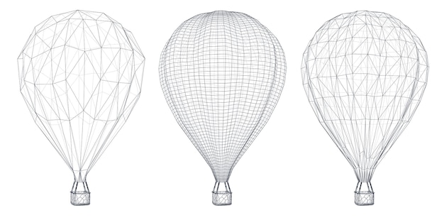 Vektorsatz Ballon aus dreieckigen Segmenten