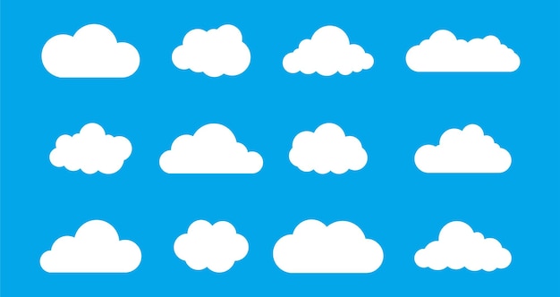 Vektorsatz für Wolkenillustrationen