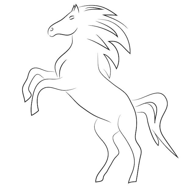 Vektor vektorsilhouette des pferdes