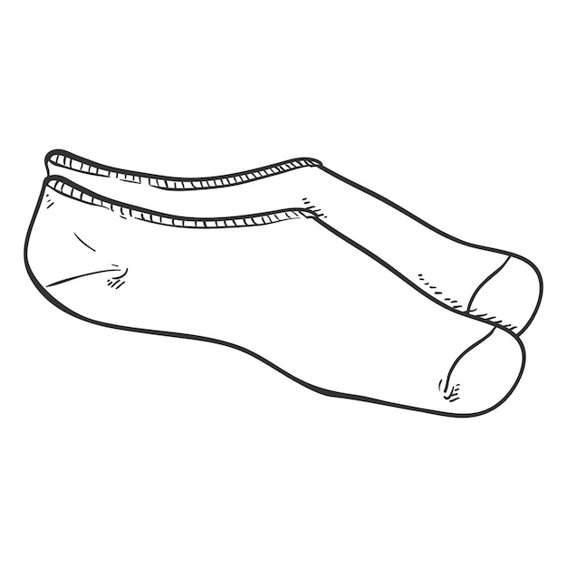 Vektorskizze illustration frauen kurze socken