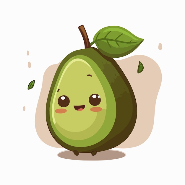 Vektorsüßer Avocado-Cartoon-Stil