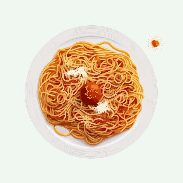 Vektor vektorsüßer spaghetti-cartoon-stil