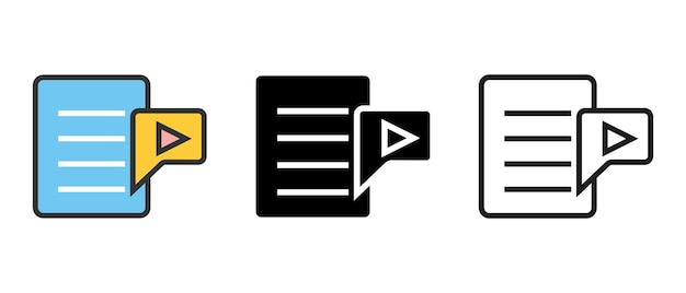 Vektorsymbol für Videobotschaften