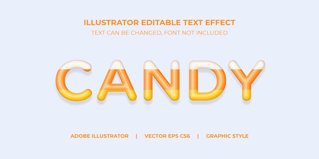 Vektortexteffekt illustrator grafikstil corn candy