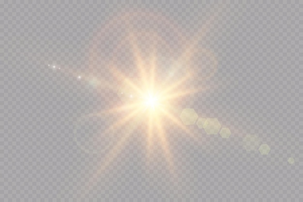Vektortransparentes sonnenlicht spezieller lens flare lichteffekt
