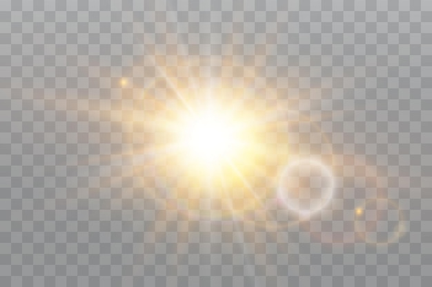 Vektortransparentes Sonnenlicht spezieller Lens Flare Lichteffekt