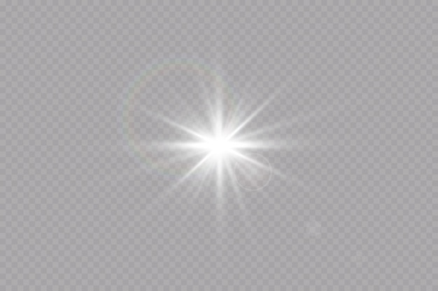 Vektortransparentes sonnenlicht spezieller lens flare-lichteffekt
