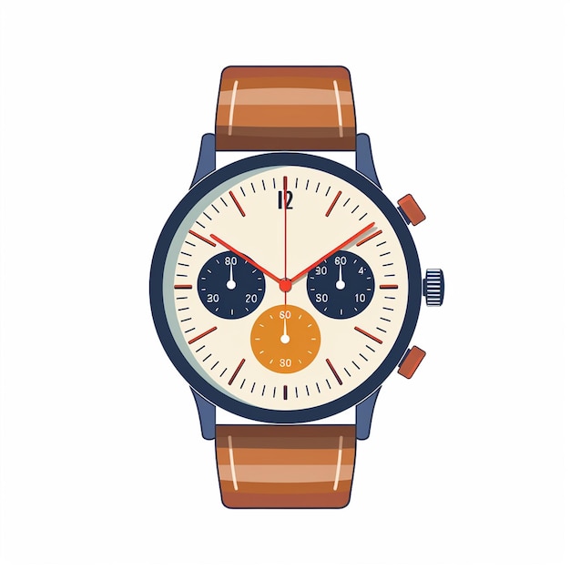Vektoruhrzeit Isolierte Icon-Design-Illustration Moderne Symbol-Timer Smart Back