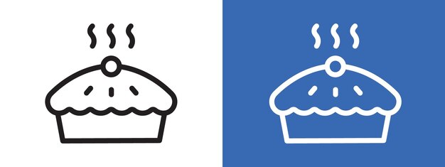 Vektorumriss des Pie-Logo-Zeichensets