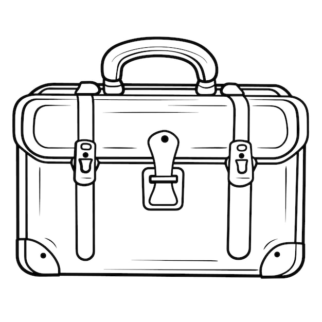 Vektorumriss eines eleganten Koffer-Symbols