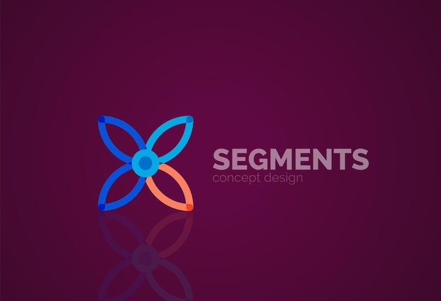 Vektorumriss minimales abstraktes geometrisches logo