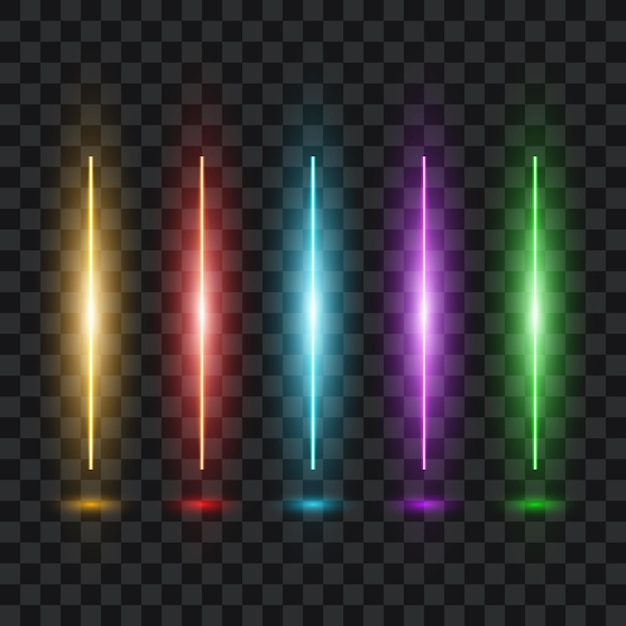 Vektorveranschaulichung von LED-Neonlichtern