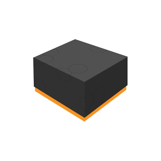 Vektorverpackungsbox gestanzt mit 3D-Mock-up