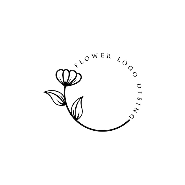 Vektorvorlage für das blumenlogo.