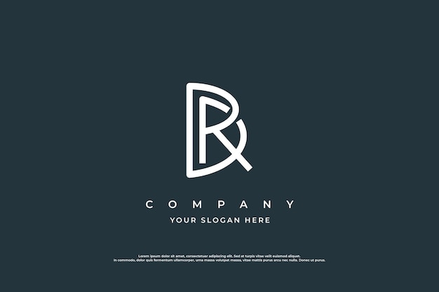 Vektorvorlage für das Design des Anfangsbuchstabens des RD-Logos