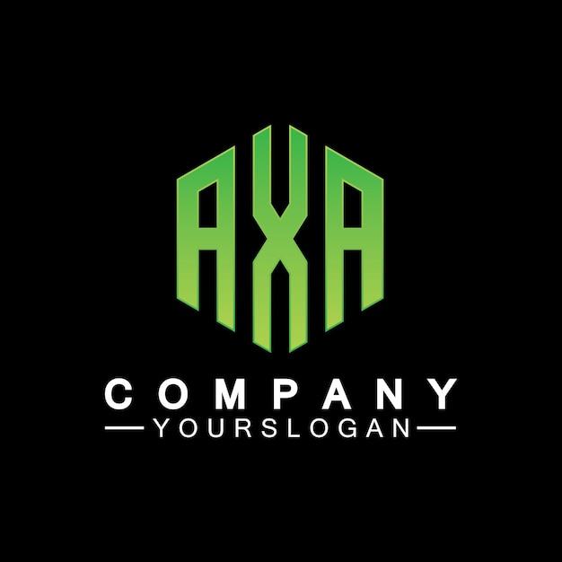 Vektorvorlage für das design des axa-logos mit anfangsbuchstaben