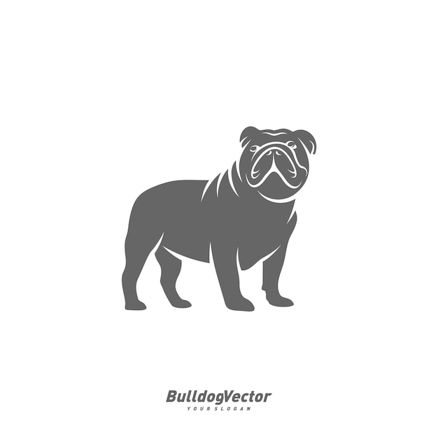 Vektorvorlage für das design des bulldog-logos silhouette der bulldog-design-illustration