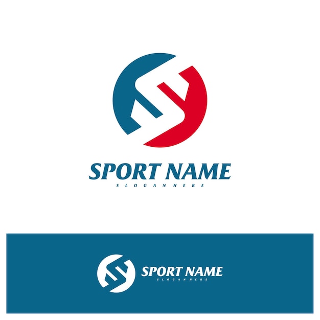 Vektorvorlage für das Design des Letter S-Logos Erste Illustration der S-Logo-Konzepte
