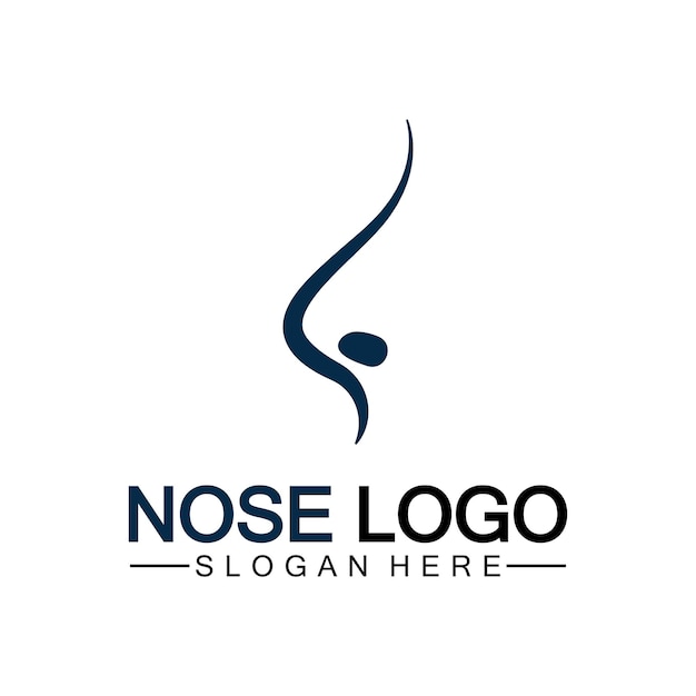 Vektorvorlage für das design des nasenlogos organe-logo-designkonzept symbolsymbol