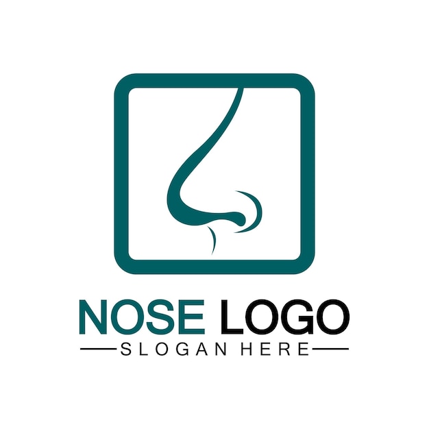 Vektorvorlage für das design des nasenlogos organe-logo-designkonzept symbolsymbol