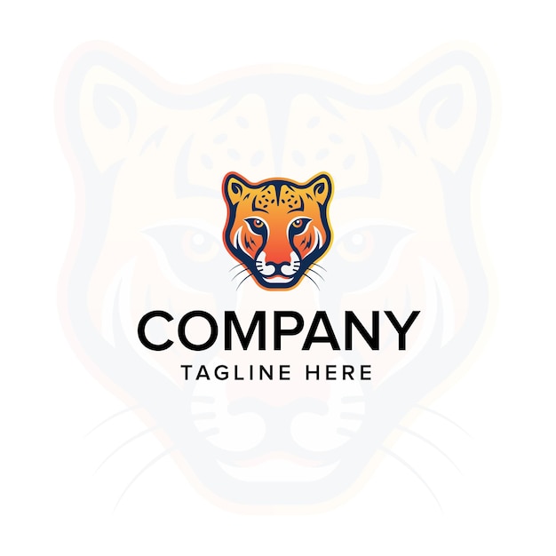 Vektorvorlage für das design des tigerkopf-logos