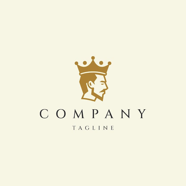 Vektorvorlage für das king crown-logo-design-symbol