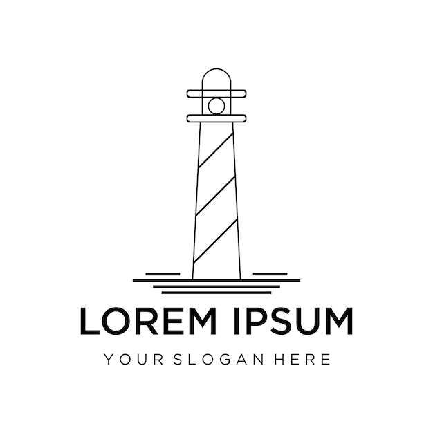 Vektorvorlage für das leuchtturm-logo