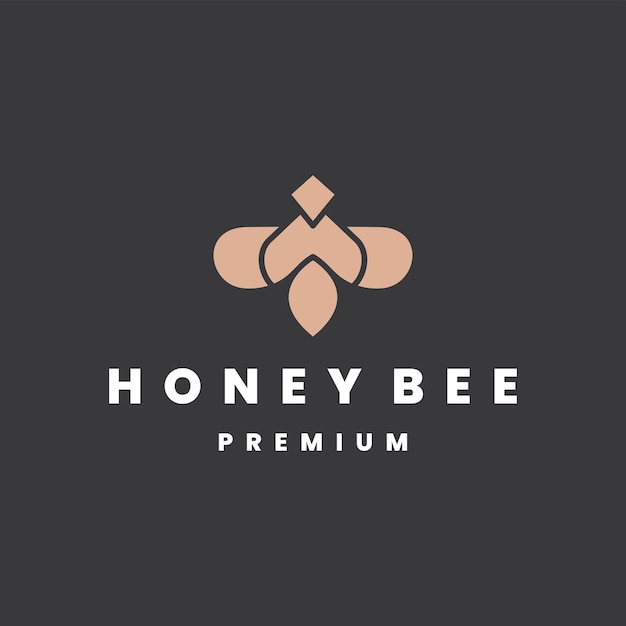 Vektorvorlage für das Logo der Honigbiene-Unternehmen