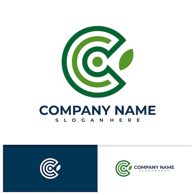Vektorvorlage für das tech-c-logo kreative designkonzepte für das tech-c-logo