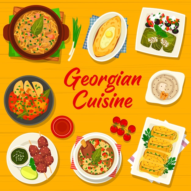 Vektorvorlage für die georgische küche