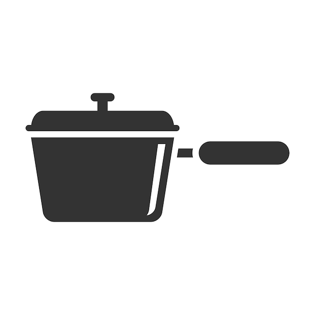Vektorvorlage für die Gestaltung von Saucepan-Ikonen