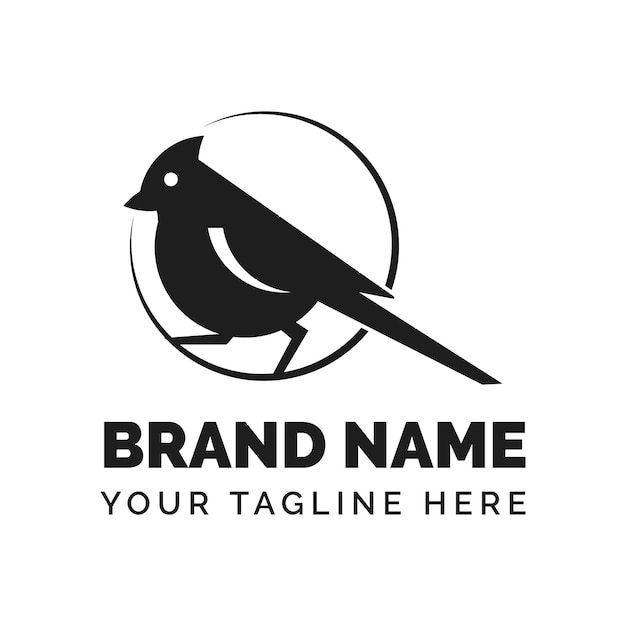 Vektorvorlage für ein minimalistisches Logo-Designkonzept für Vögel